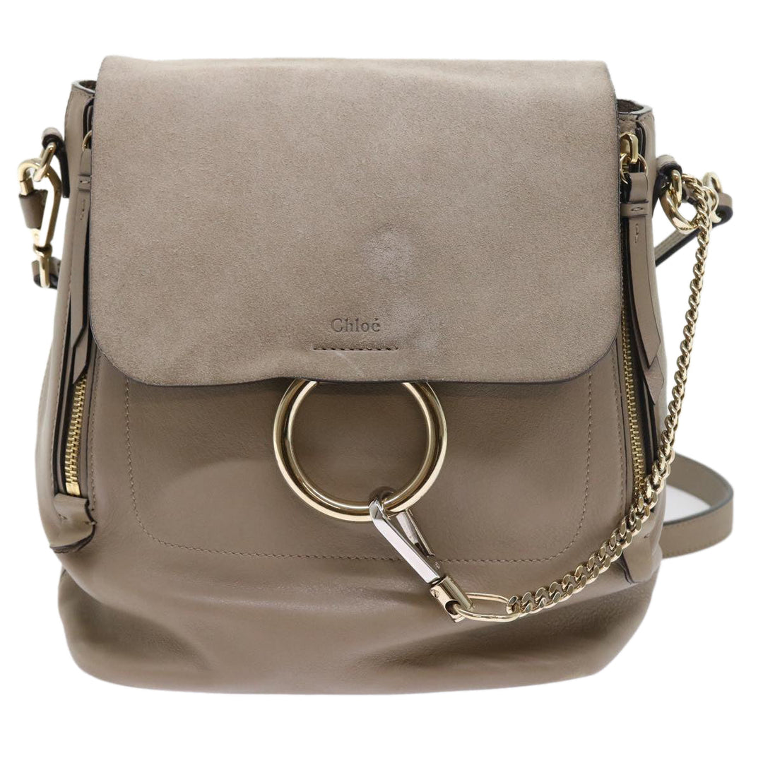 Chloe Fay Shoulder Bag Leather 2way Gray tb882