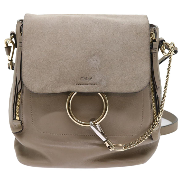 Chloe Fay Shoulder Bag Leather 2way Gray tb882
