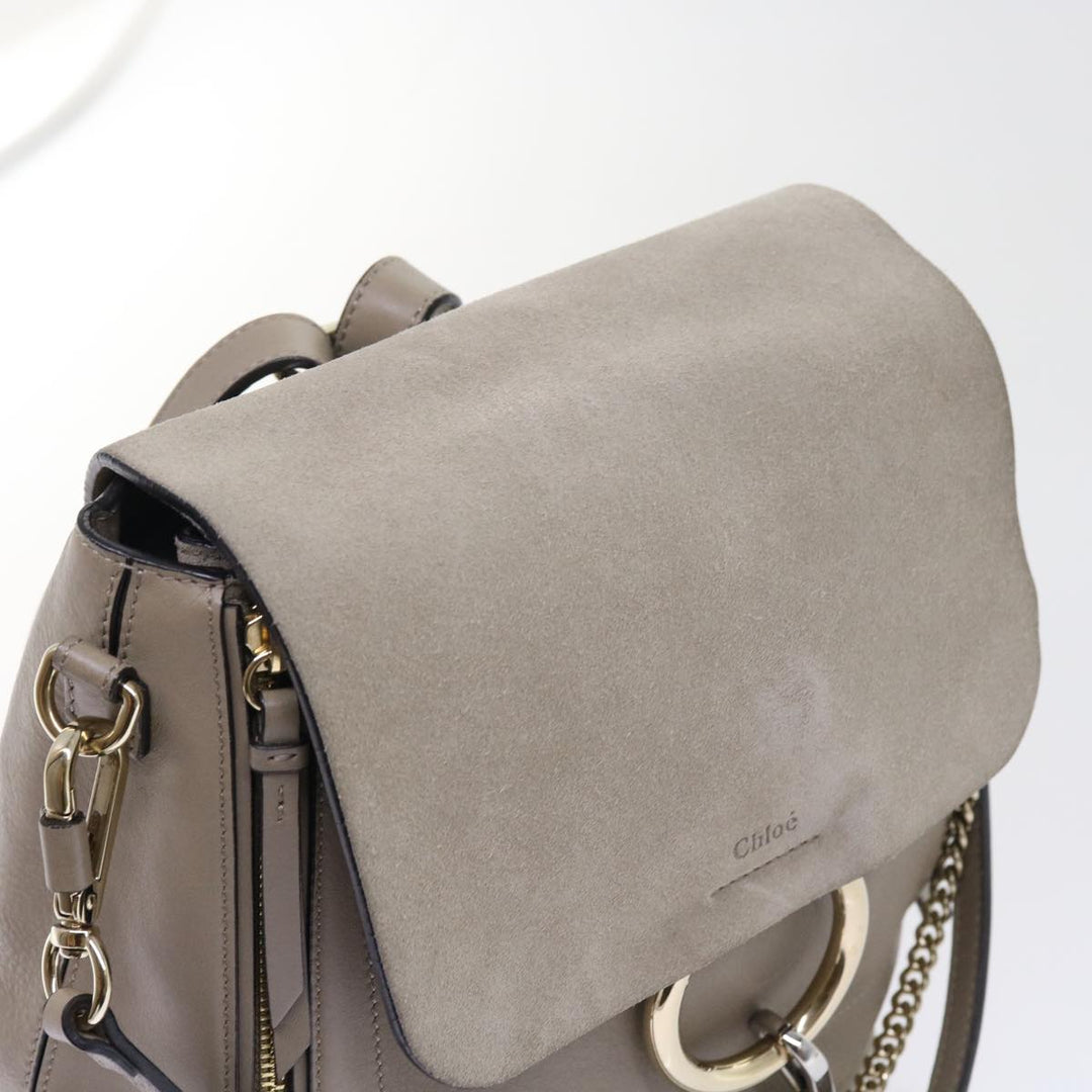 Chloe Fay Shoulder Bag Leather 2way Gray tb882