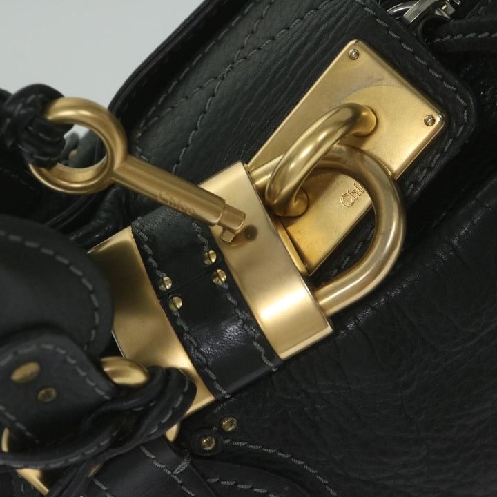 Chloe Paddington Shoulder Bag Leather Black tb918