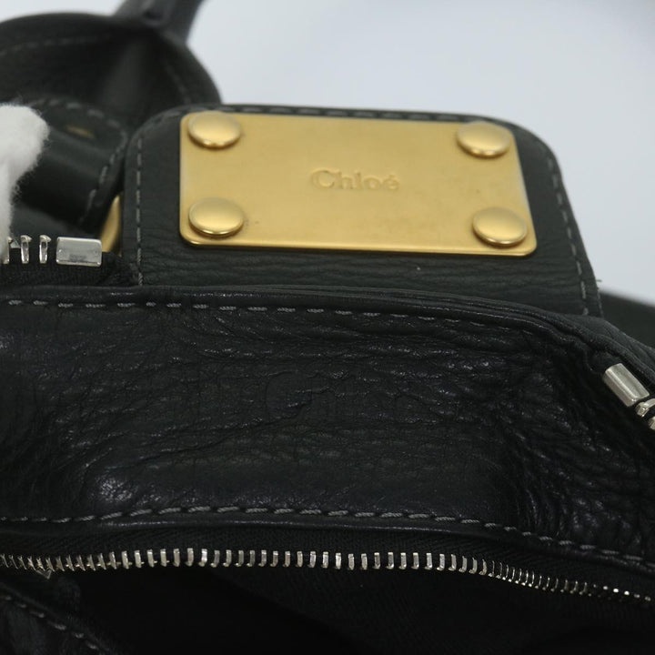 Chloe Paddington Shoulder Bag Leather Black tb918
