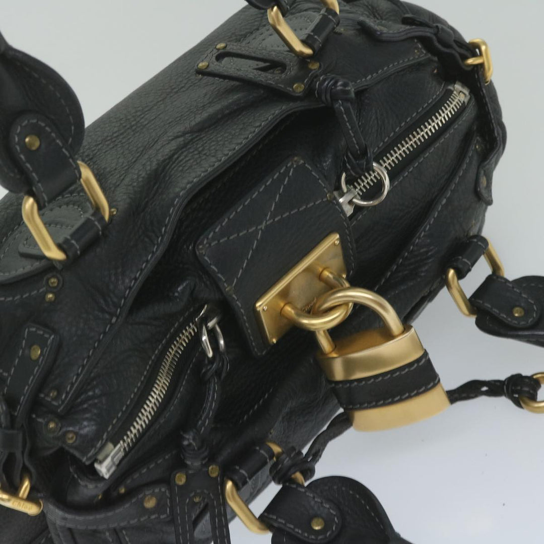 Chloe Paddington Shoulder Bag Leather Black tb918