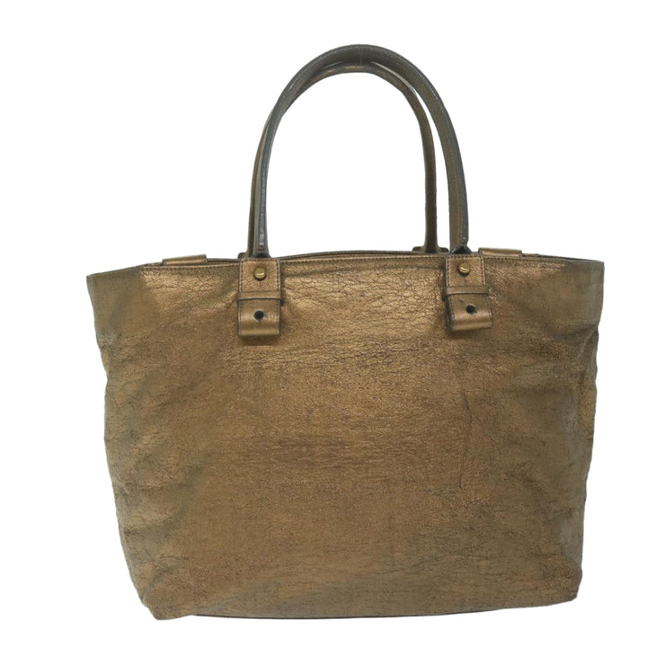 Chloe Eclipse Tote Bag Leather Gold Tone tb992
