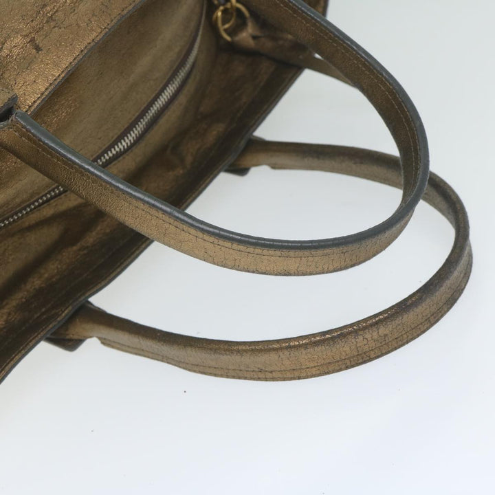 Chloe Eclipse Tote Bag Leather Gold Tone tb992