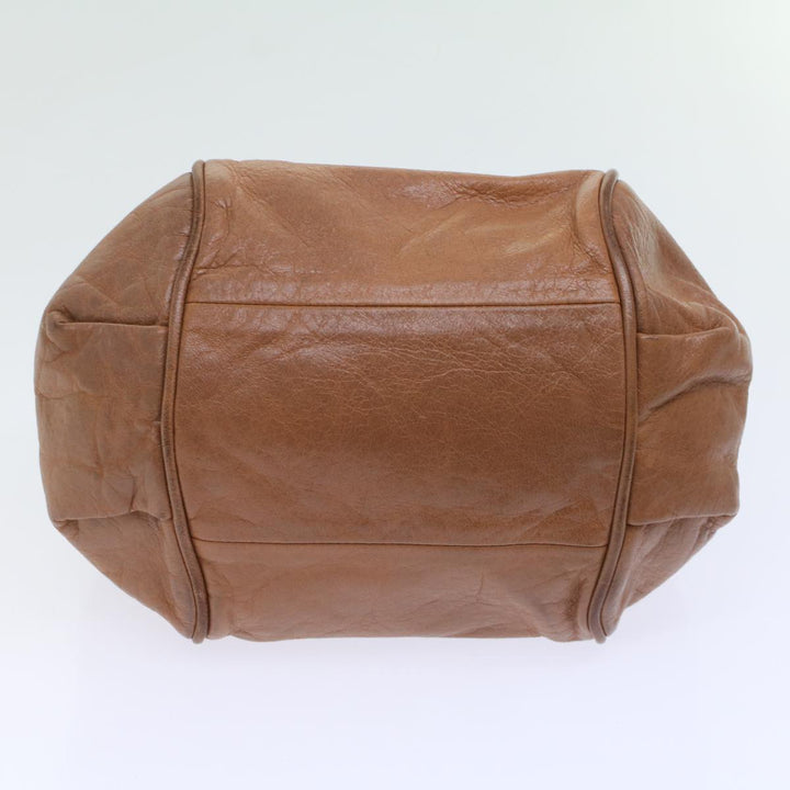 Chloe Etel Hand Bag Leather 2way Brown 03-12-50-65 th4017