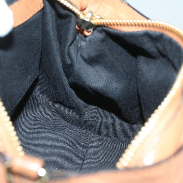 Chloe Etel Hand Bag Leather 2way Brown 03-12-50-65 th4017