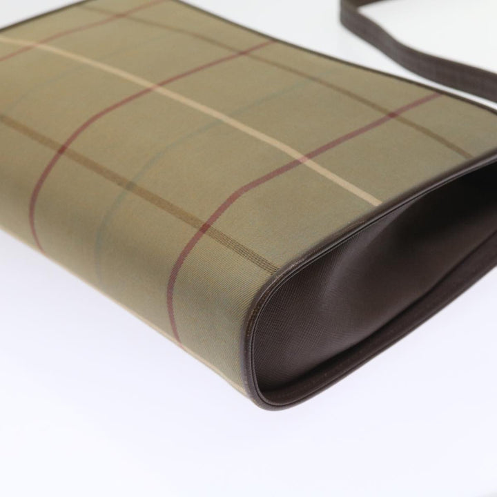 BURBERRYSs Nova Check Shoulder Bag Canvas Beige Auth th4069