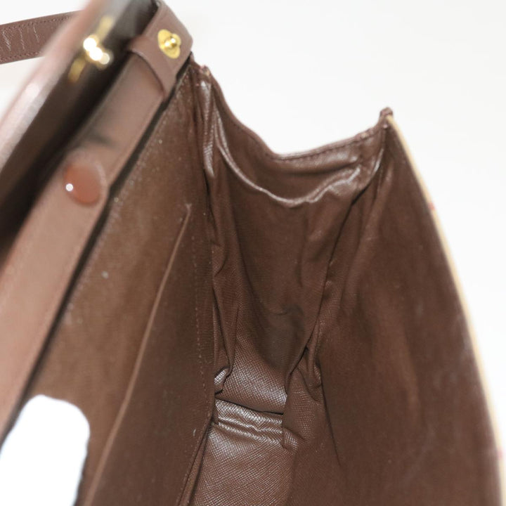 BURBERRYSs Nova Check Shoulder Bag Canvas Beige Auth th4069