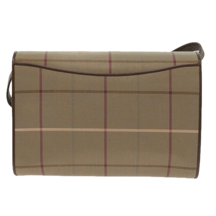 BURBERRYSs Nova Check Shoulder Bag Canvas Beige Auth th4069