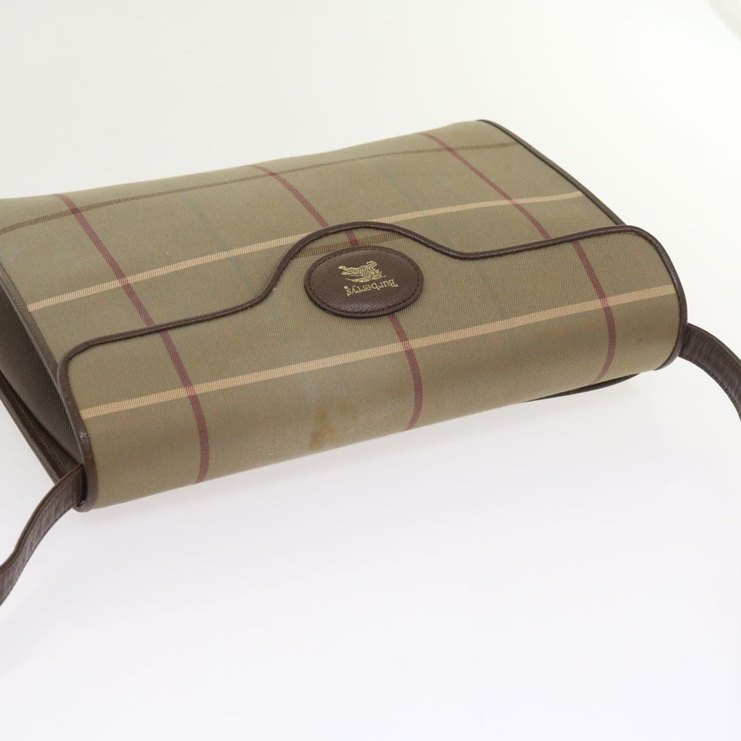 BURBERRYSs Nova Check Shoulder Bag Canvas Beige Auth th4069