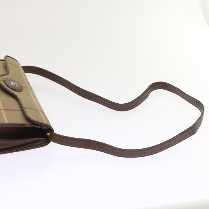 BURBERRYSs Nova Check Shoulder Bag Canvas Beige Auth th4069