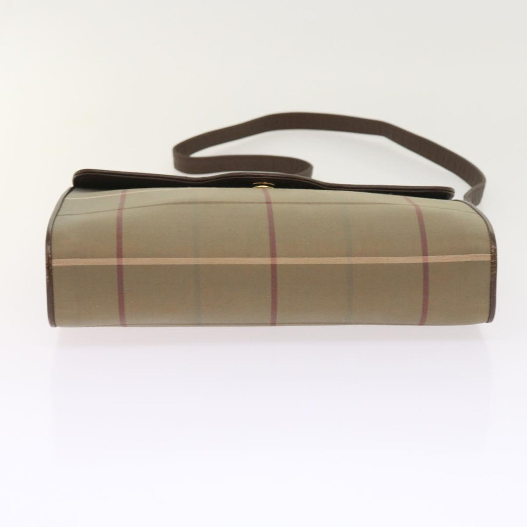 BURBERRYSs Nova Check Shoulder Bag Canvas Beige Auth th4069