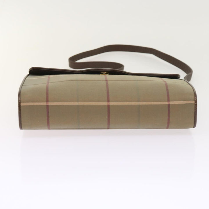 BURBERRYSs Nova Check Shoulder Bag Canvas Beige Auth th4069