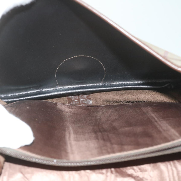BurberrySs Nova Check Shoulder Bag Canvas Brown Auth th4326