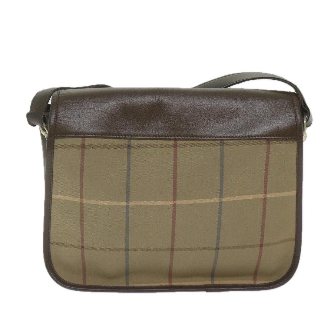 BurberrySs Nova Check Shoulder Bag Canvas Brown Auth th4326