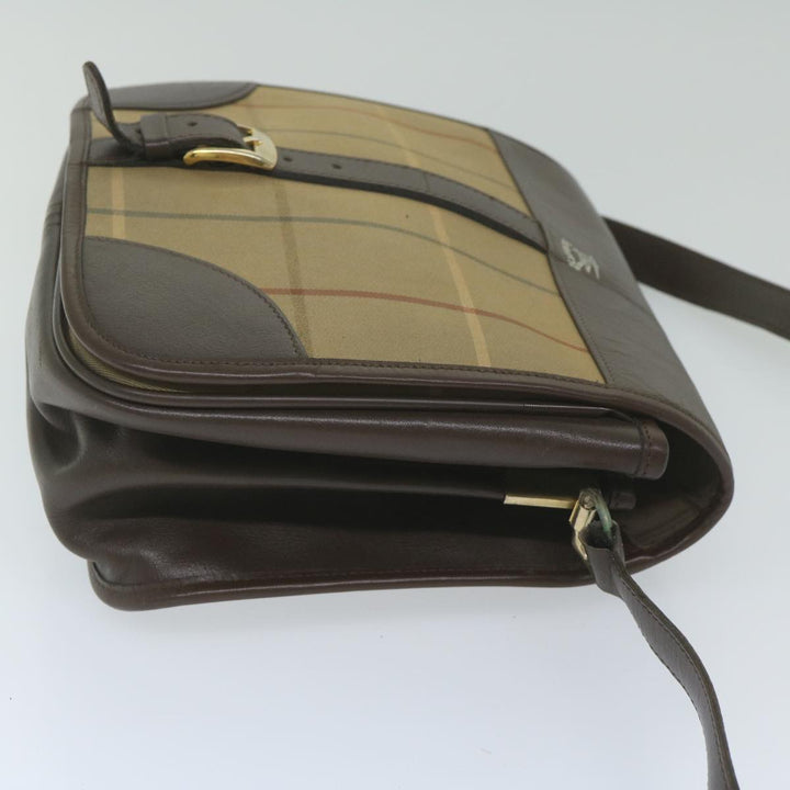 BurberrySs Nova Check Shoulder Bag Canvas Brown Auth th4326