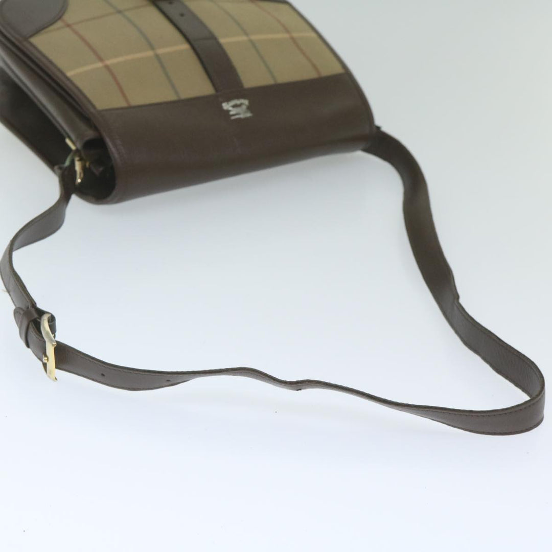 BurberrySs Nova Check Shoulder Bag Canvas Brown Auth th4326