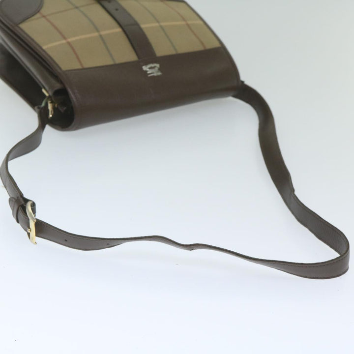 BurberrySs Nova Check Shoulder Bag Canvas Brown Auth th4326