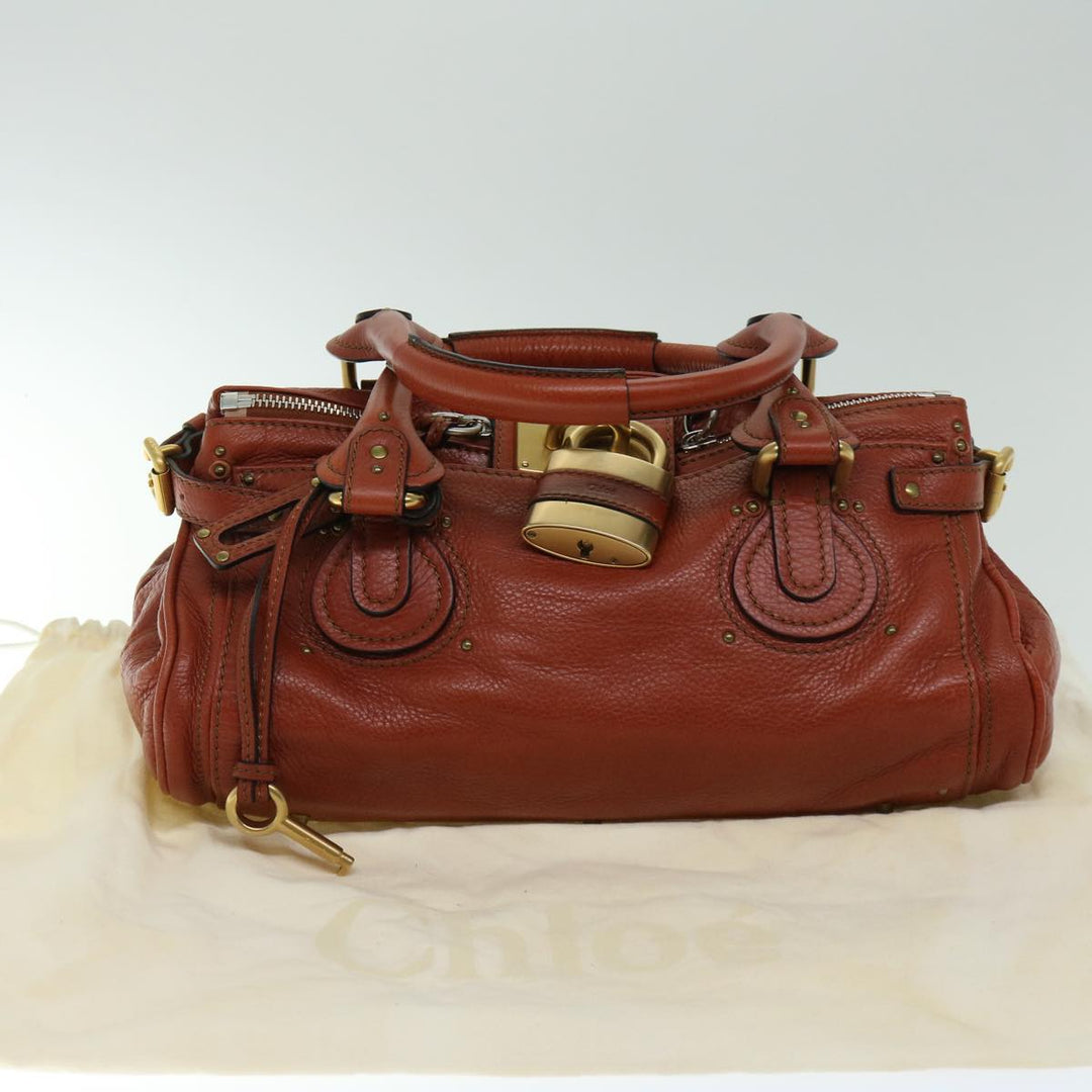 Chloe Paddington Shoulder Bag Leather Brown 01 10 51 5276 th4598