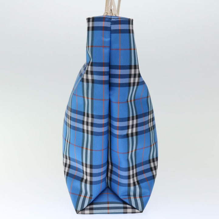 Burberry Nova Check Tote Bag Nylon Blue Auth th4791