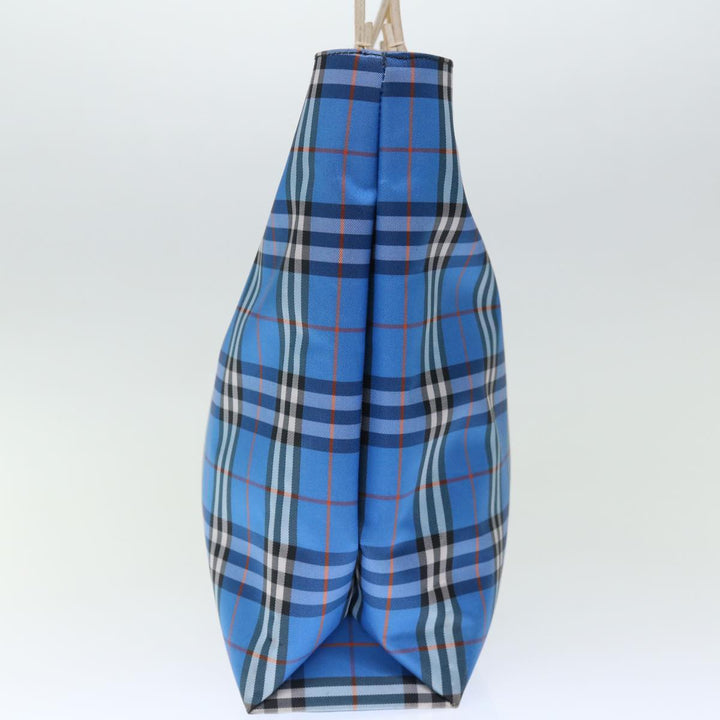 Burberry Nova Check Tote Bag Nylon Blue Auth th4791