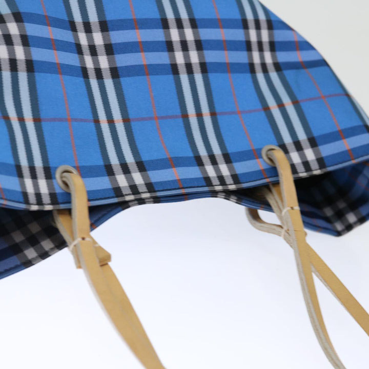 Burberry Nova Check Tote Bag Nylon Blue Auth th4791