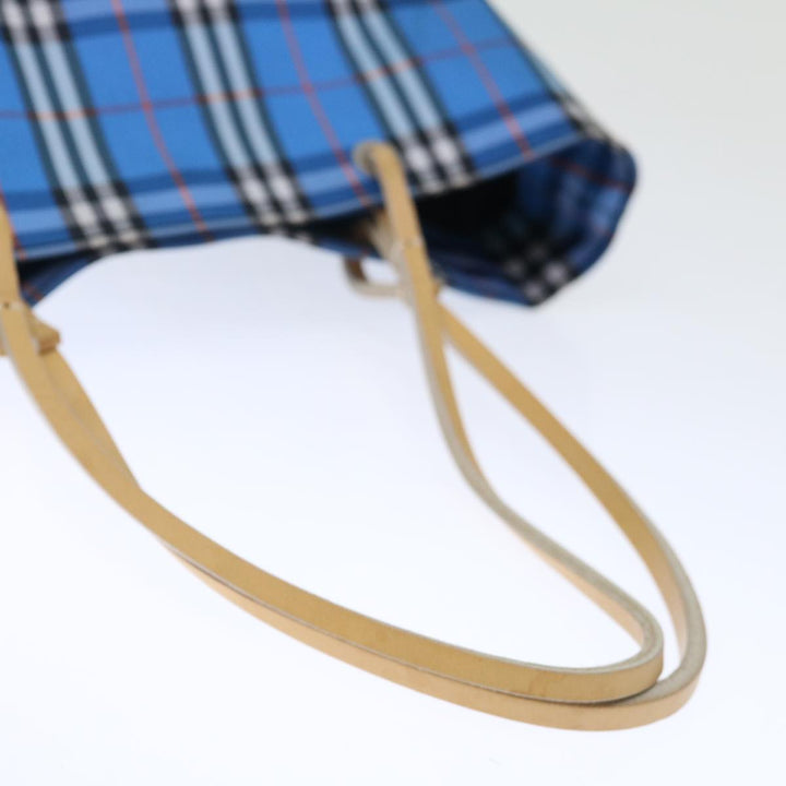 Burberry Nova Check Tote Bag Nylon Blue Auth th4791