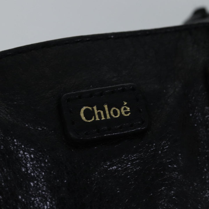 Chloe Etel Hand Bag Leather 2way Black 01 13 50 65 th4975