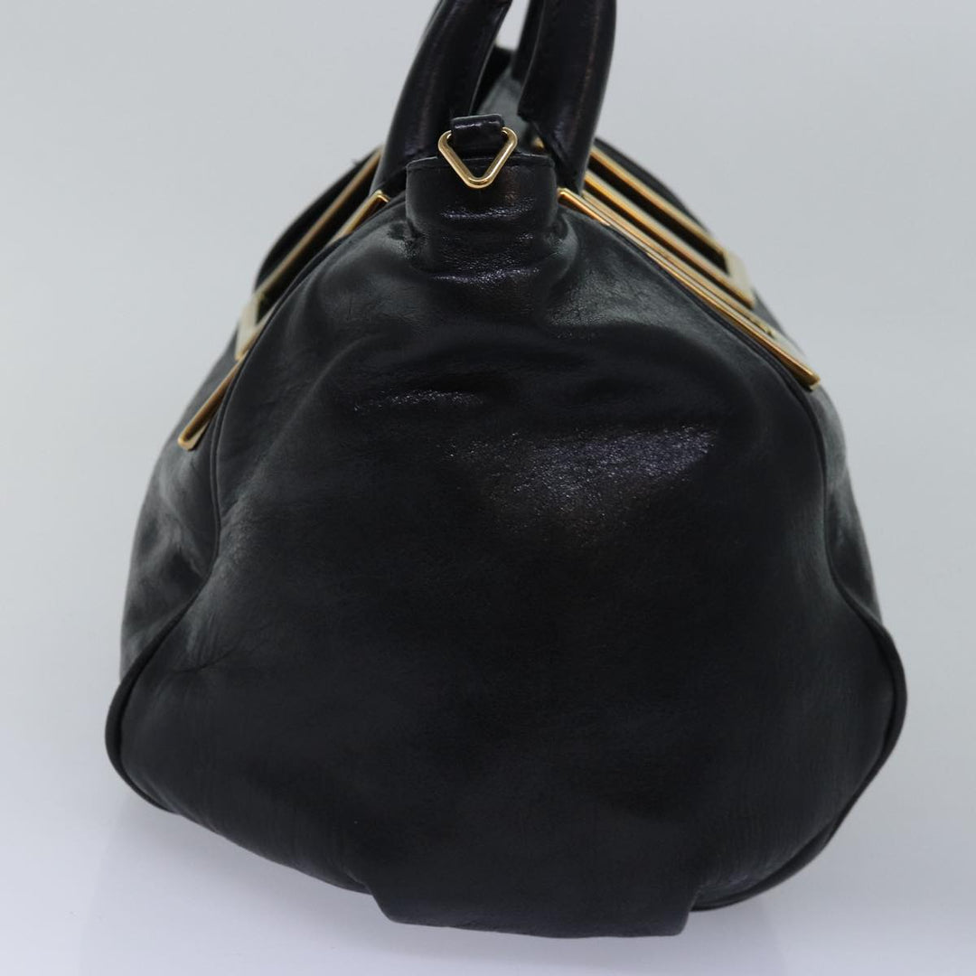 Chloe Etel Hand Bag Leather 2way Black 01 13 50 65 th4975