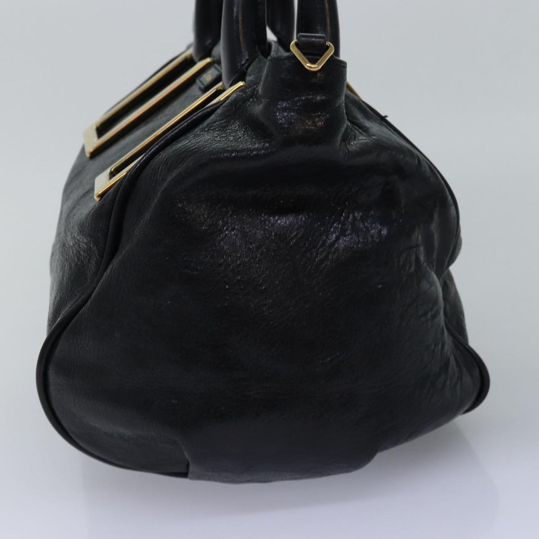Chloe Etel Hand Bag Leather 2way Black 01 13 50 65 th4975