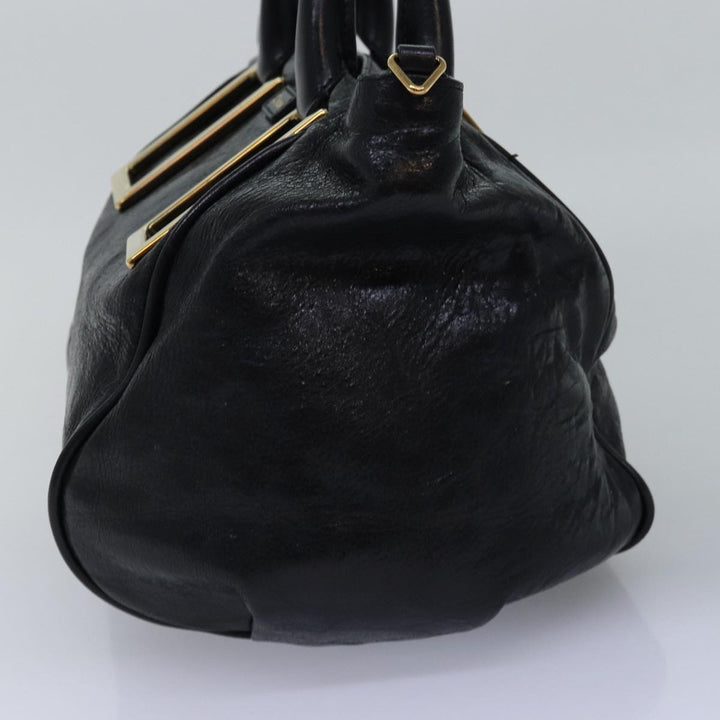 Chloe Etel Hand Bag Leather 2way Black 01 13 50 65 th4975