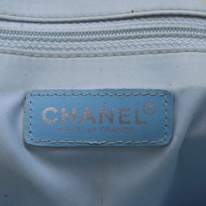 Chanel New Travel Line Tote Bag Nylon Blue CC Auth th4976