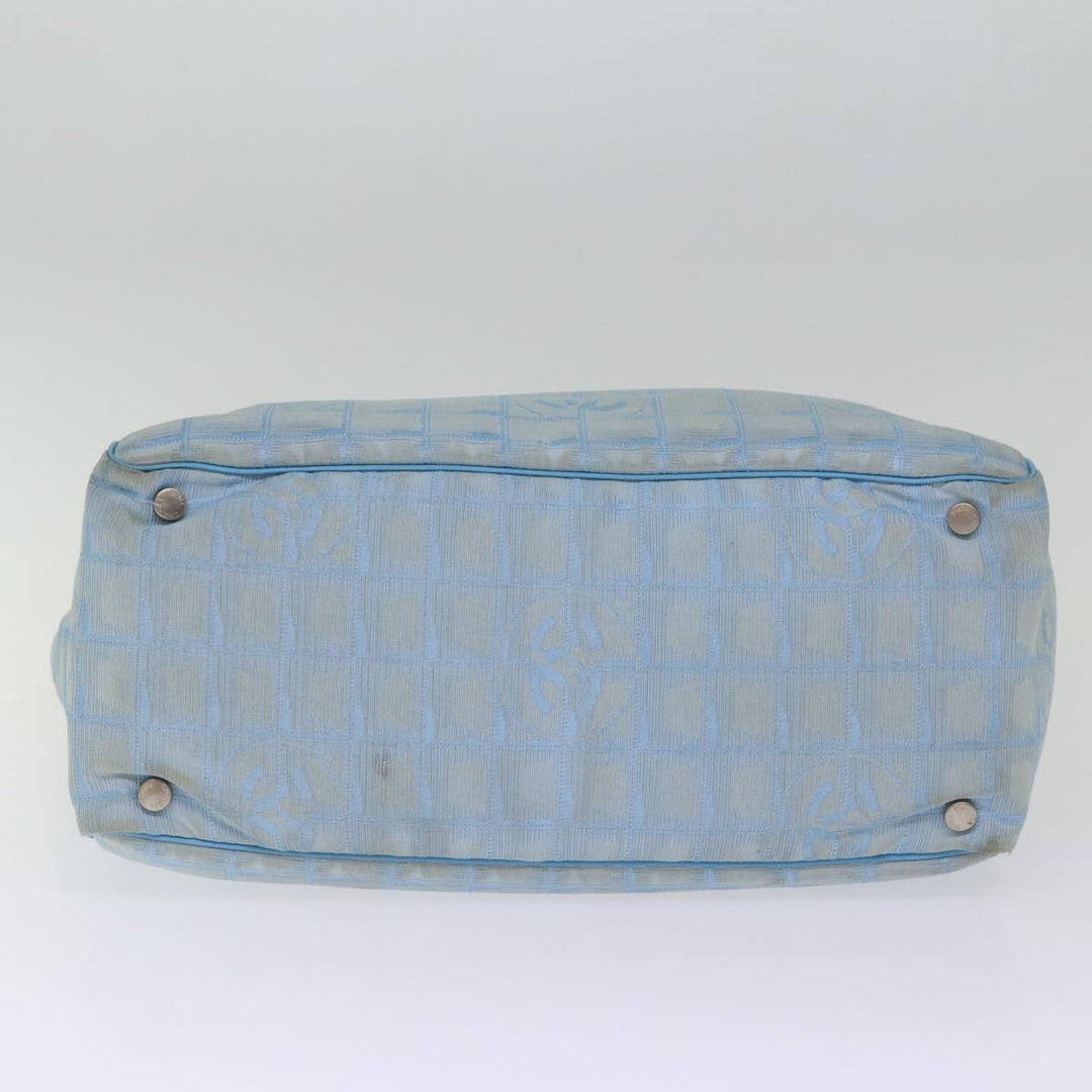 Top Quality Chanel New Travel Line Tote Bag Nylon Blue CC Auth th4976