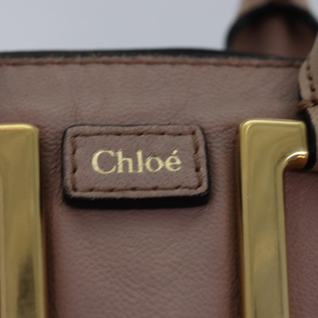 Chloe Etel Hand Bag Leather 2way Pink 04 12 50 65 th5018