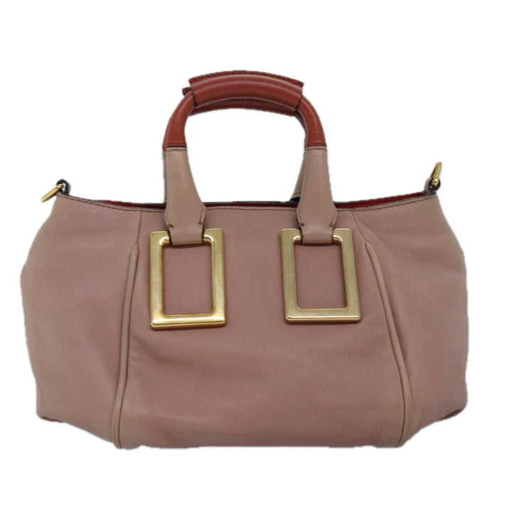 Chloe Etel Hand Bag Leather 2way Pink 04 12 50 65 th5018