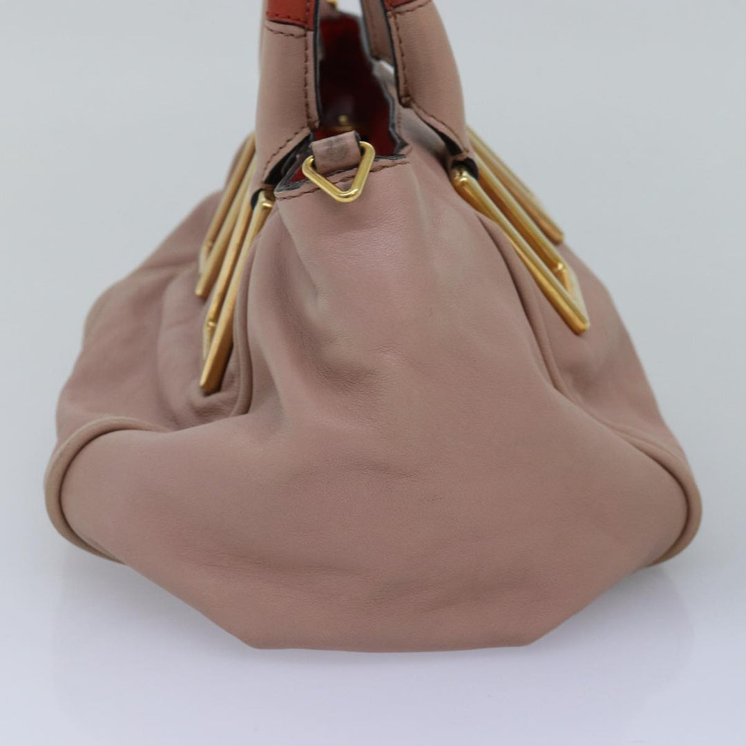 Chloe Etel Hand Bag Leather 2way Pink 04 12 50 65 th5018
