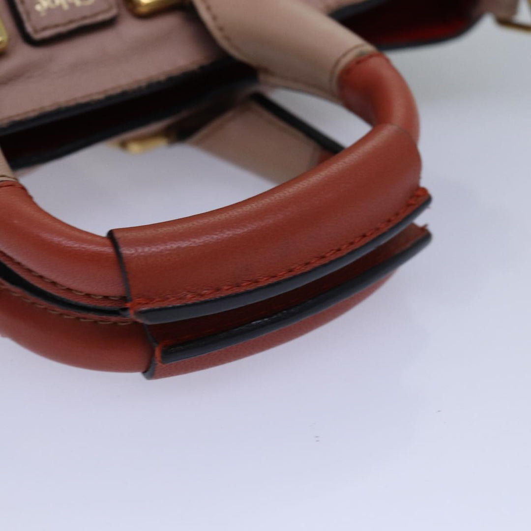 Chloe Etel Hand Bag Leather 2way Pink 04 12 50 65 th5018