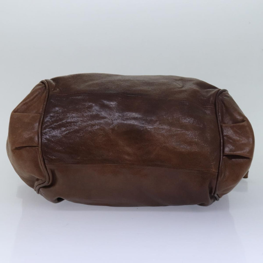 Chloe Etel Hand Bag Leather 2way Brown th5098