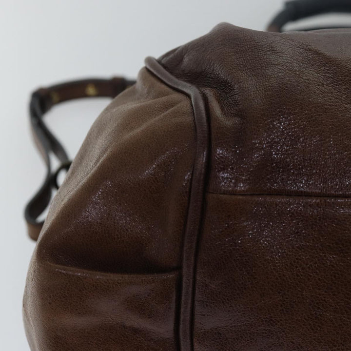Chloe Etel Hand Bag Leather 2way Brown th5098