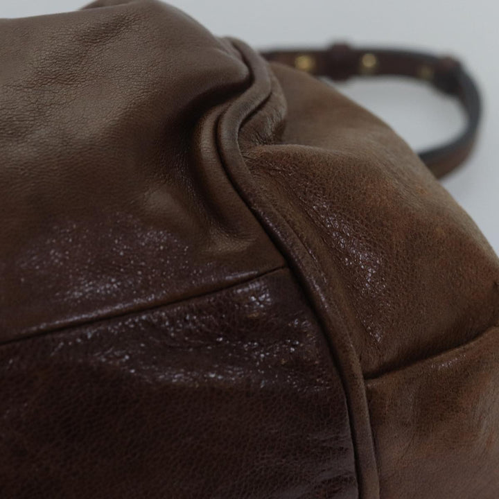 Chloe Etel Hand Bag Leather 2way Brown th5098