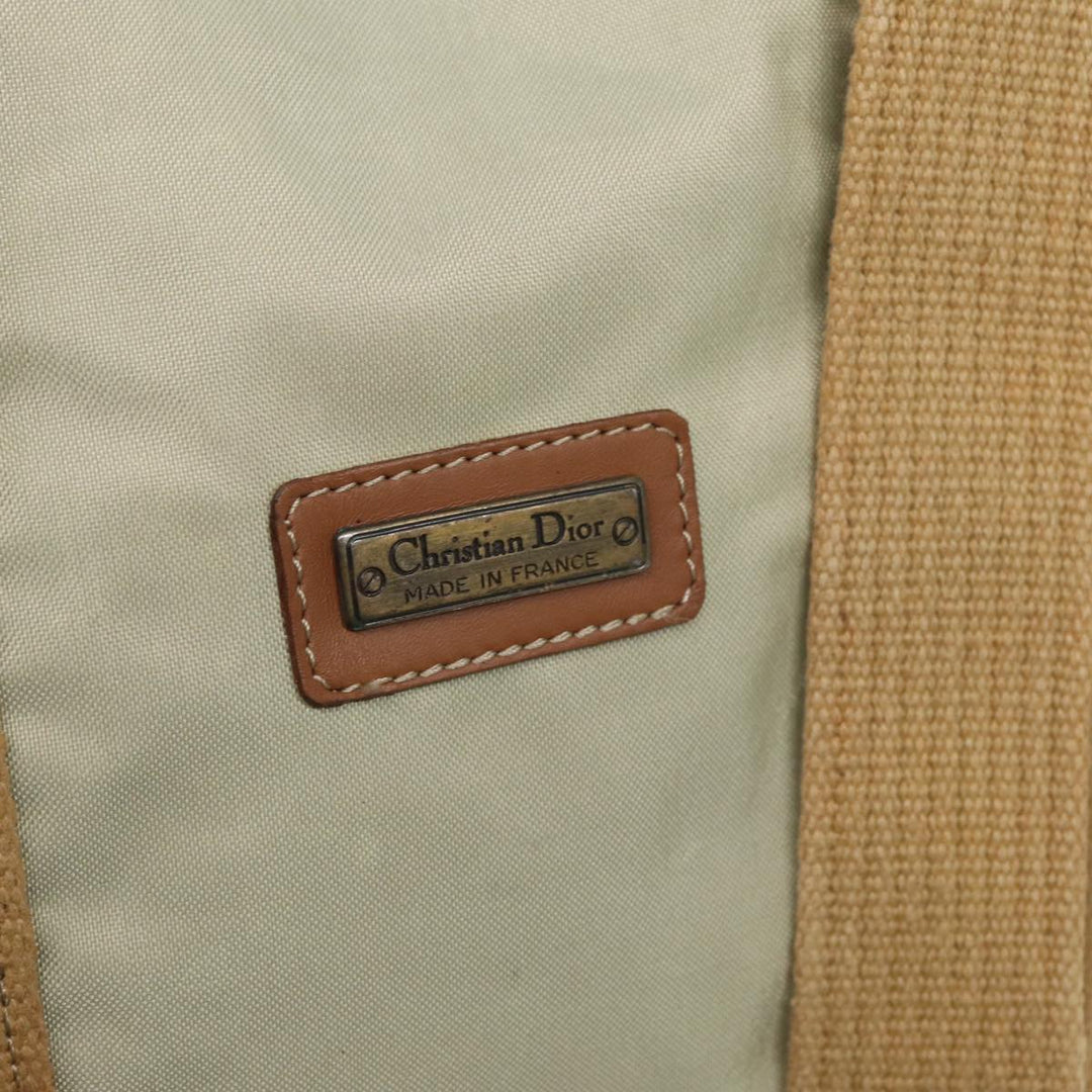CHRISTIAN Top quality Dior Tote Bag Nylon Beige Auth th5100