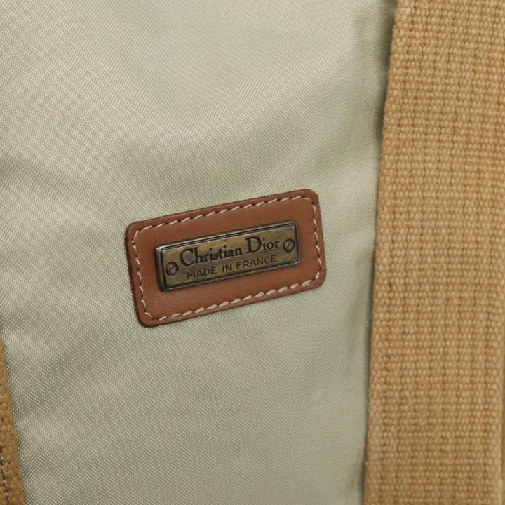 CHRISTIAN Top quality Dior Tote Bag Nylon Beige Auth th5100