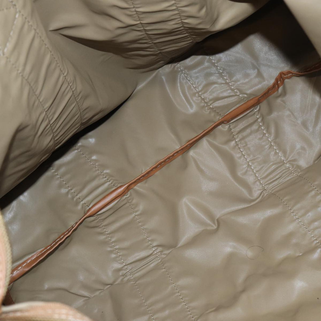 CHRISTIAN Top quality Dior Tote Bag Nylon Beige Auth th5100