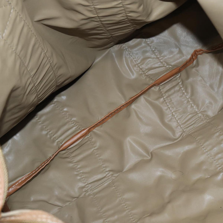 CHRISTIAN Top quality Dior Tote Bag Nylon Beige Auth th5100