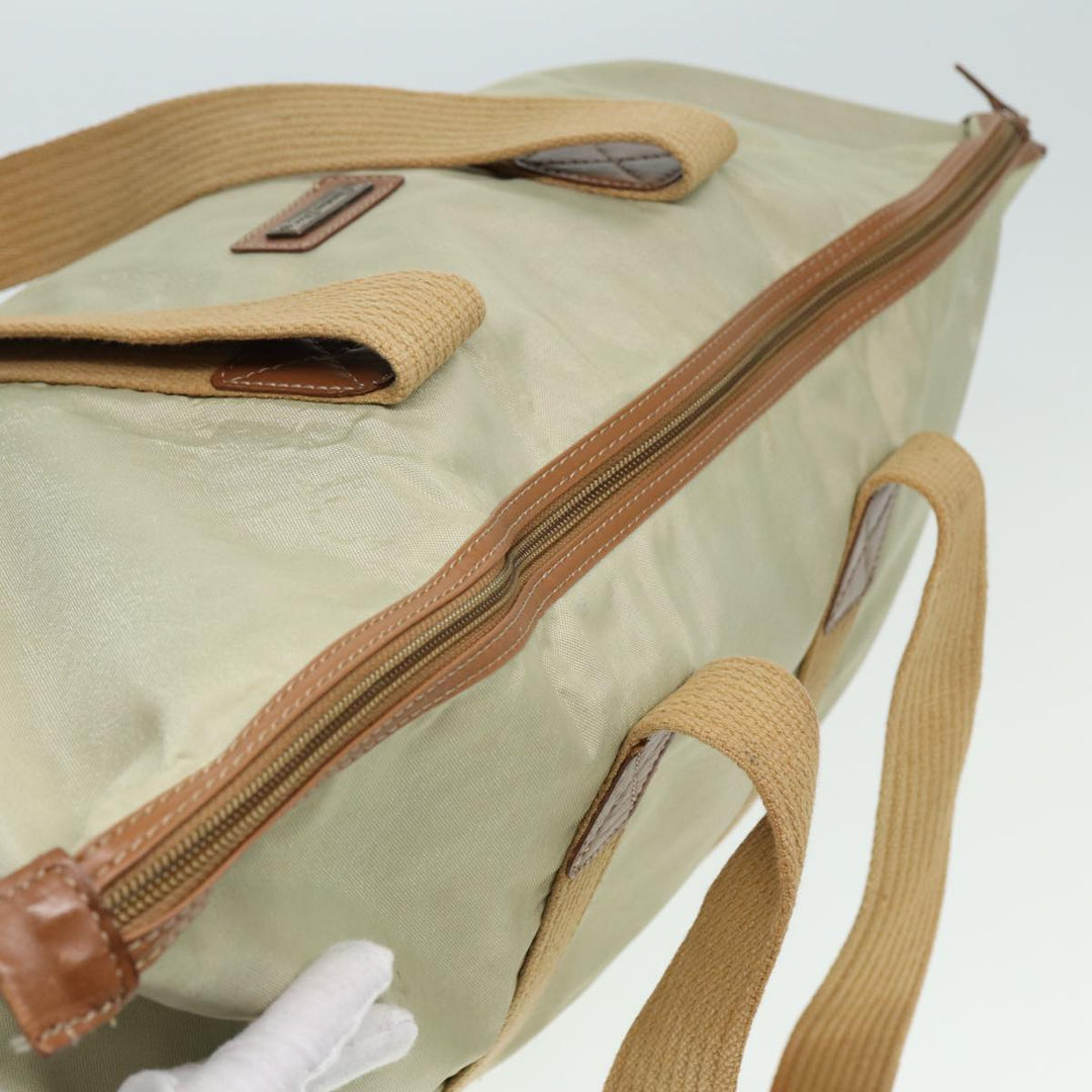 CHRISTIAN Top quality Dior Tote Bag Nylon Beige Auth th5100