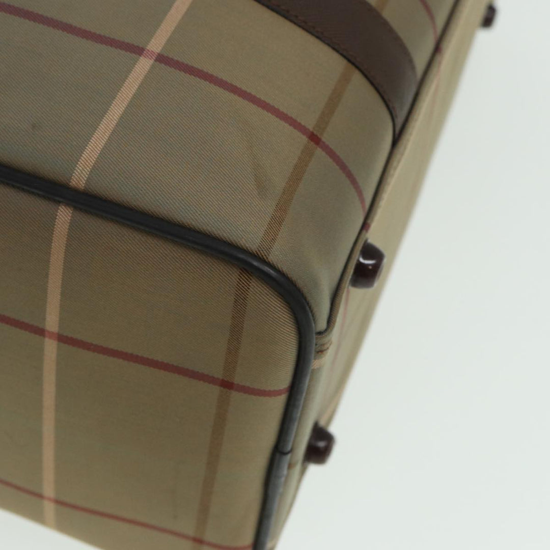 BurberrySs Nova Check Boston Bag Canvas Brown Auth th5134