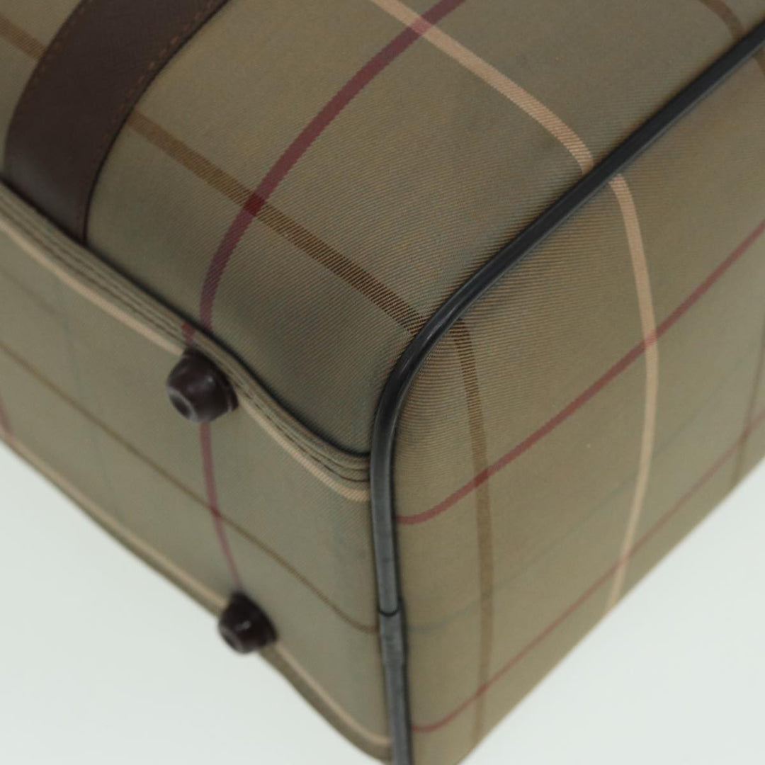 BurberrySs Nova Check Boston Bag Canvas Brown Auth th5134