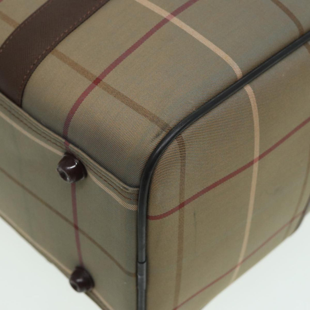 BurberrySs Nova Check Boston Bag Canvas Brown Auth th5134