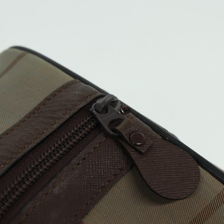 BurberrySs Nova Check Boston Bag Canvas Brown Auth th5134