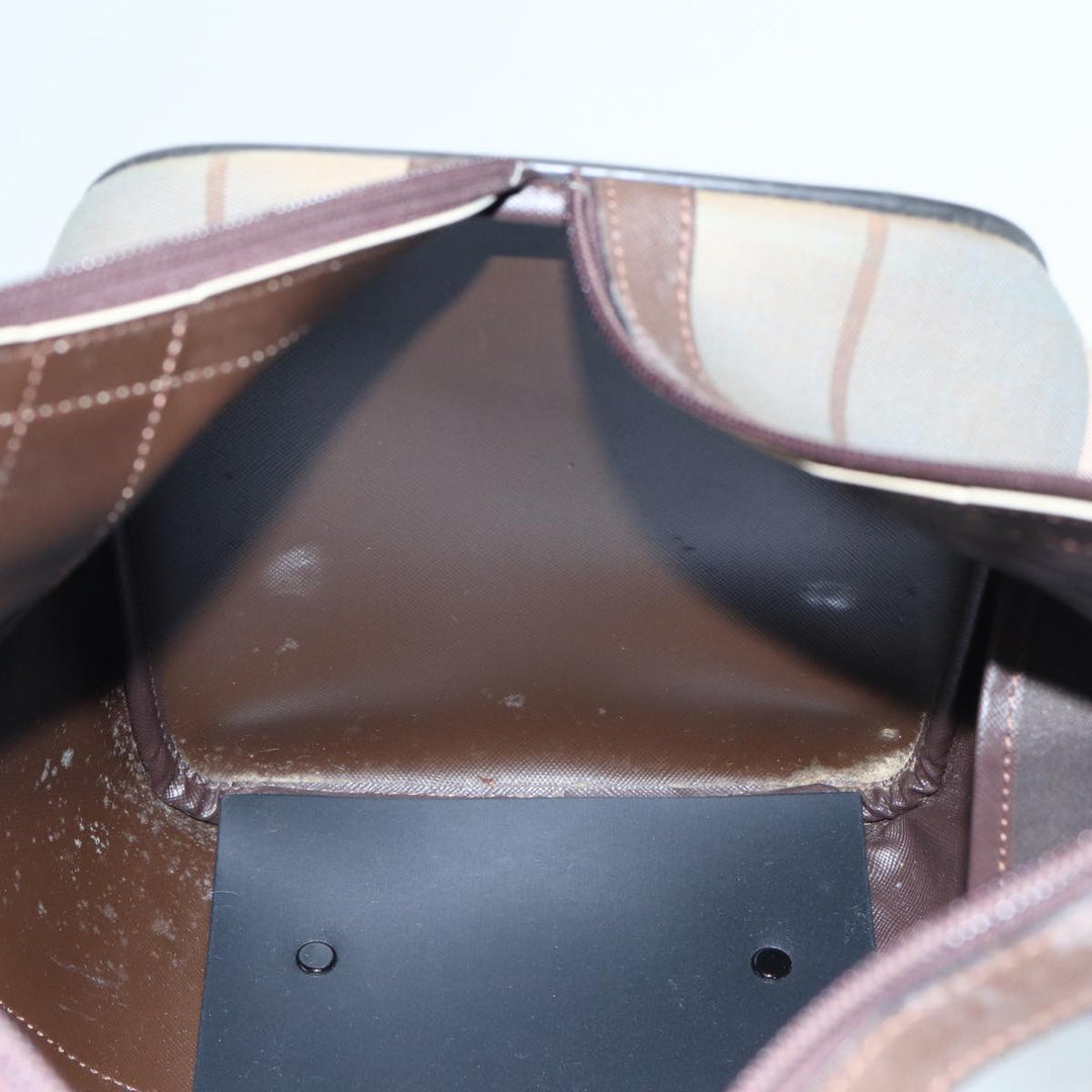 BurberrySs Nova Check Boston Bag Canvas Brown Auth th5134